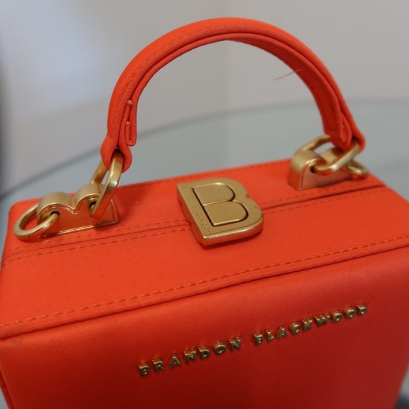 Like New Brandon Blackwood Orange Nylon Mini Kendrick Trunk - Picture 3 of 8